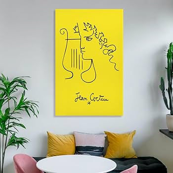 Amazon.co.jp: ジャン・コクトー 絵画抽象アートポスター