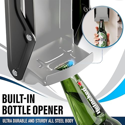 Miniatura 3 de Trituradoras de latas para reciclaje  Trituradora de latas de aluminio resistente de 16 onzas para montar en la pared  Batidor de latas de refrescos