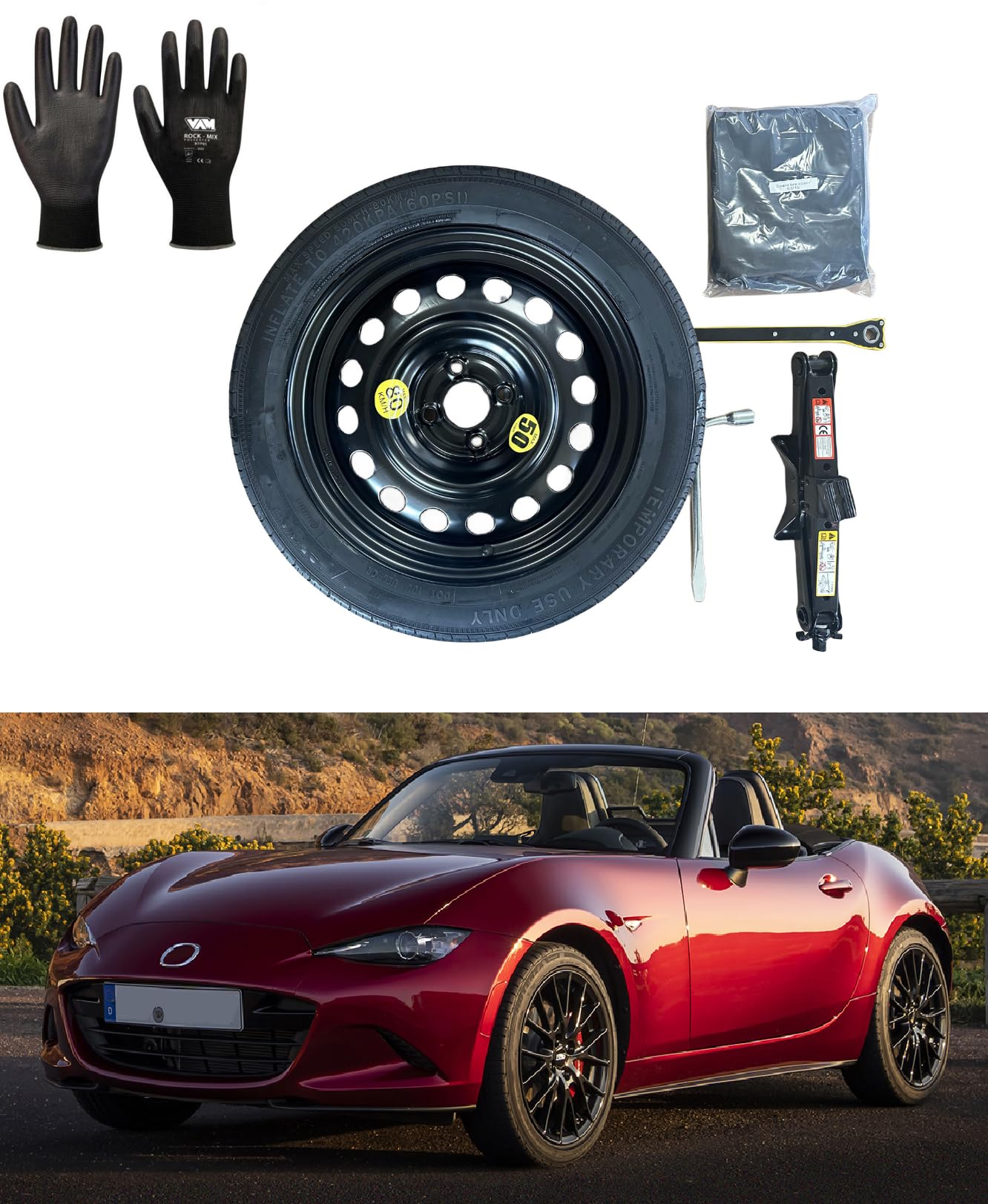 D'angelo Kit De Roue D'escorte 19" Compatible Avec Tesla Model Y Avec