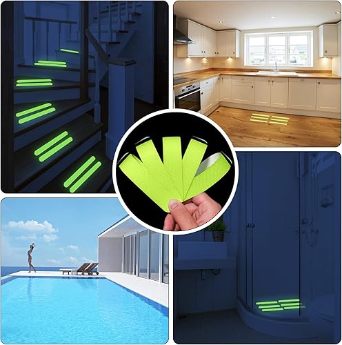 Miniatura 19 de Tiras antideslizantes, calcomanías de seguridad para peldaños de ducha, 24 unidades, calcomanías antideslizantes para bañera, cinta antideslizante