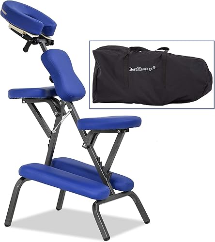 PayLessHere Silla de masaje portátil para tatuaje, silla plegable de altura ajustable, esponja de 2 pulgadas de grosor, sillas de terapia de peso