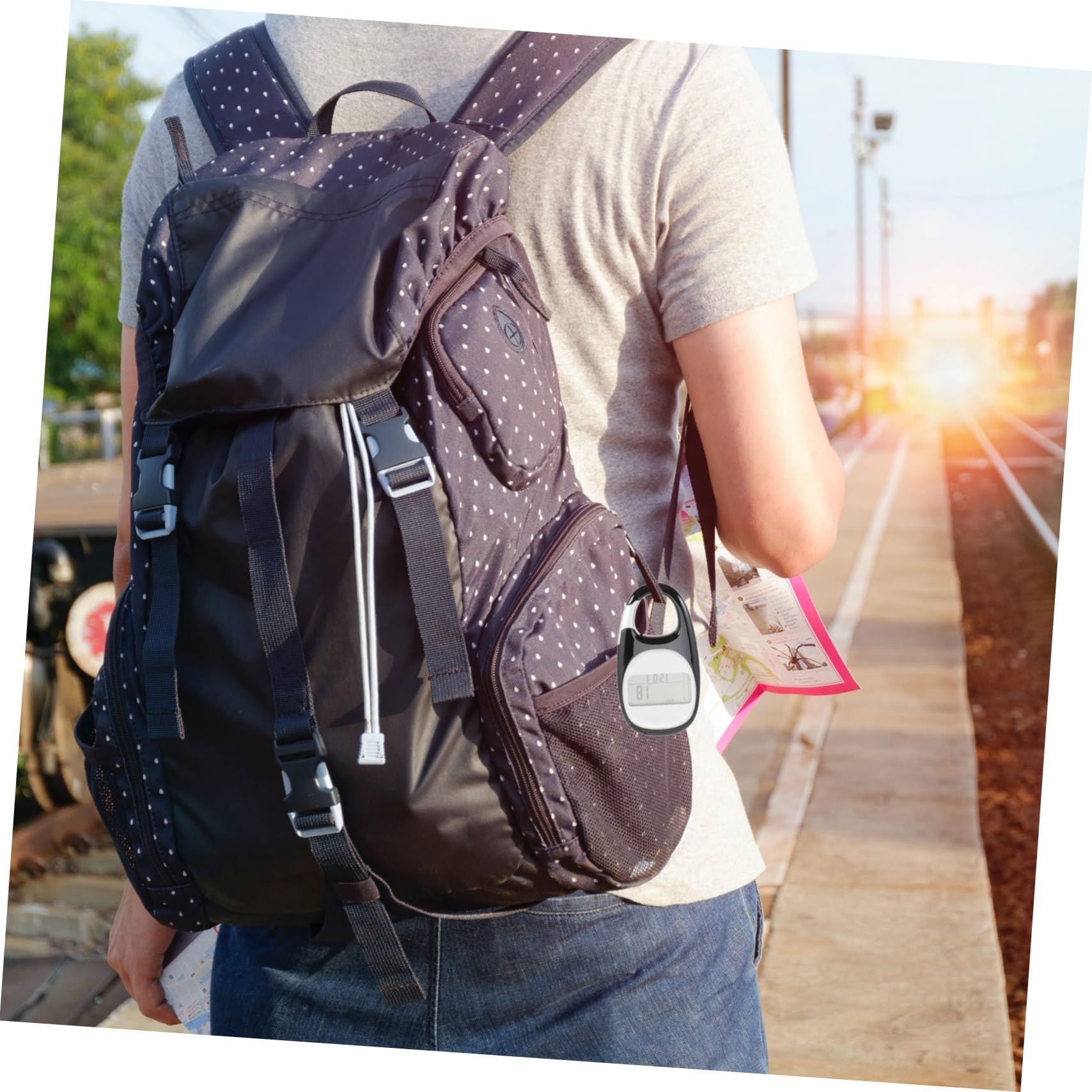 Toddmomy D Podomètre Compteur De Pas Podomètre Portable De Facile À Utiliser Montre De Marche avec Passomètre Portable Passomètre