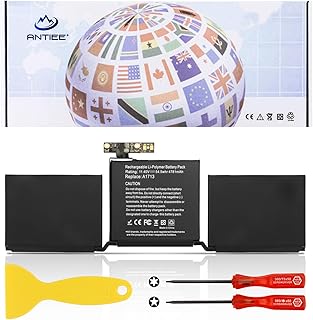 A1708 Battery Replacement, A1713 Battery for MacBook Pro 13 Inch A1708 [Late 2016, Mid 2017] EMC 2978 3164 MPXQ2LL MLL42LL MLUQ2LL MPXR2LL MPXU2LL MPXT2LL MacBookPro13,1 14,1 11.4V 54.5Wh 4781mAh