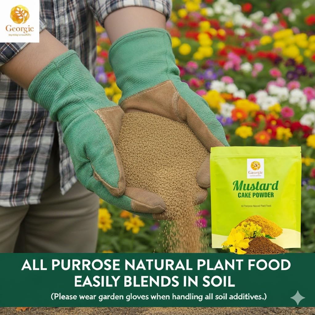 Mustard Oil Cake Powder All-Purpose Natural Fertilizers Concentrate for Flower, Vegetable, Herb, Fruit Tree | Pack of 3