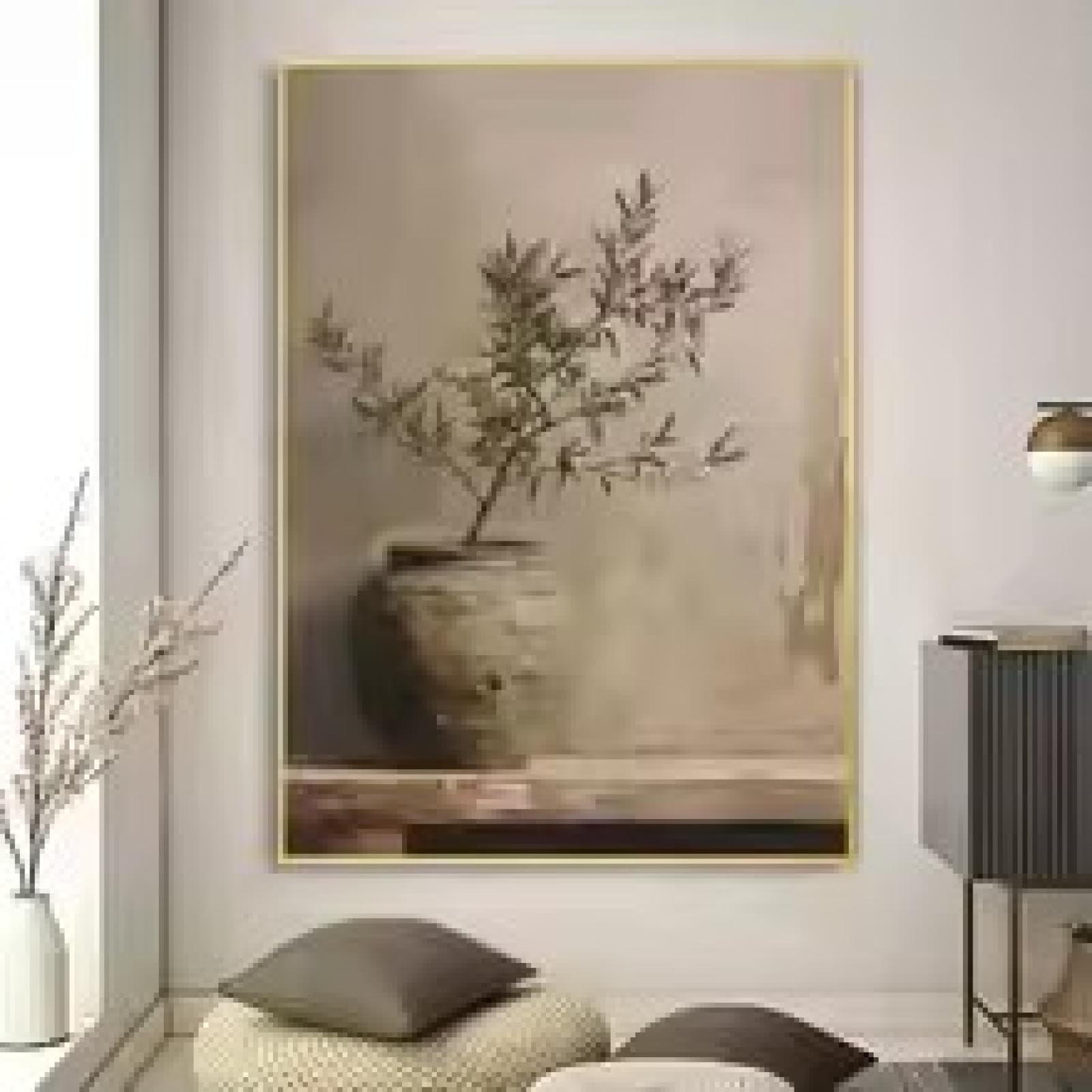 Peintures d'olivier vintage et art mural de salon moderne