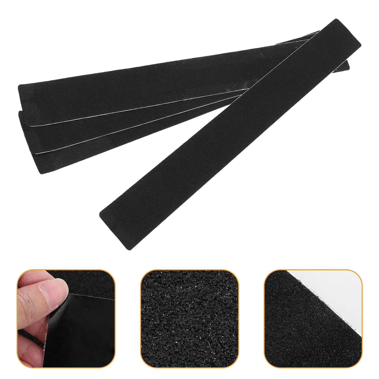 Ruban Adhésif Antidérapant Pvc Noir Mat 10 Cm x 80 Cm, Résistant à L'usure Pour Marches D'escalier Intérieures Et Extérieures, Lot De 4 Pièces, Sécurité Renforcée Quotidien