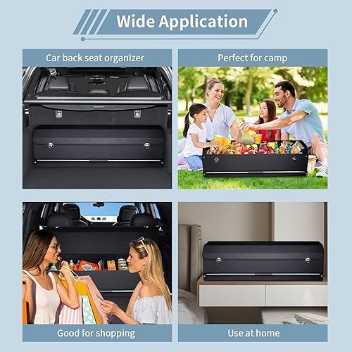 Miniatura 7 de Organizador de maletero de automóvil para Honda CR-V 2017-2022, contenedor de almacenamiento plegable y resistente con tapa y asa, almacenamiento