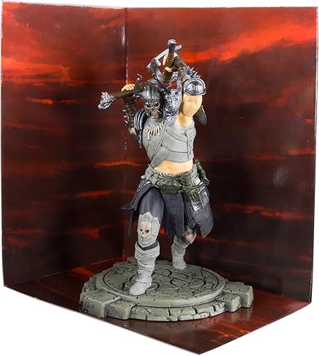 Miniatura 9 de McFarlane Toys Diablo IV Barbarian - Figura de acción a escala 112 de 6 pulgadas con cabeza intercambiable, 4 armas, base de visualización y arma