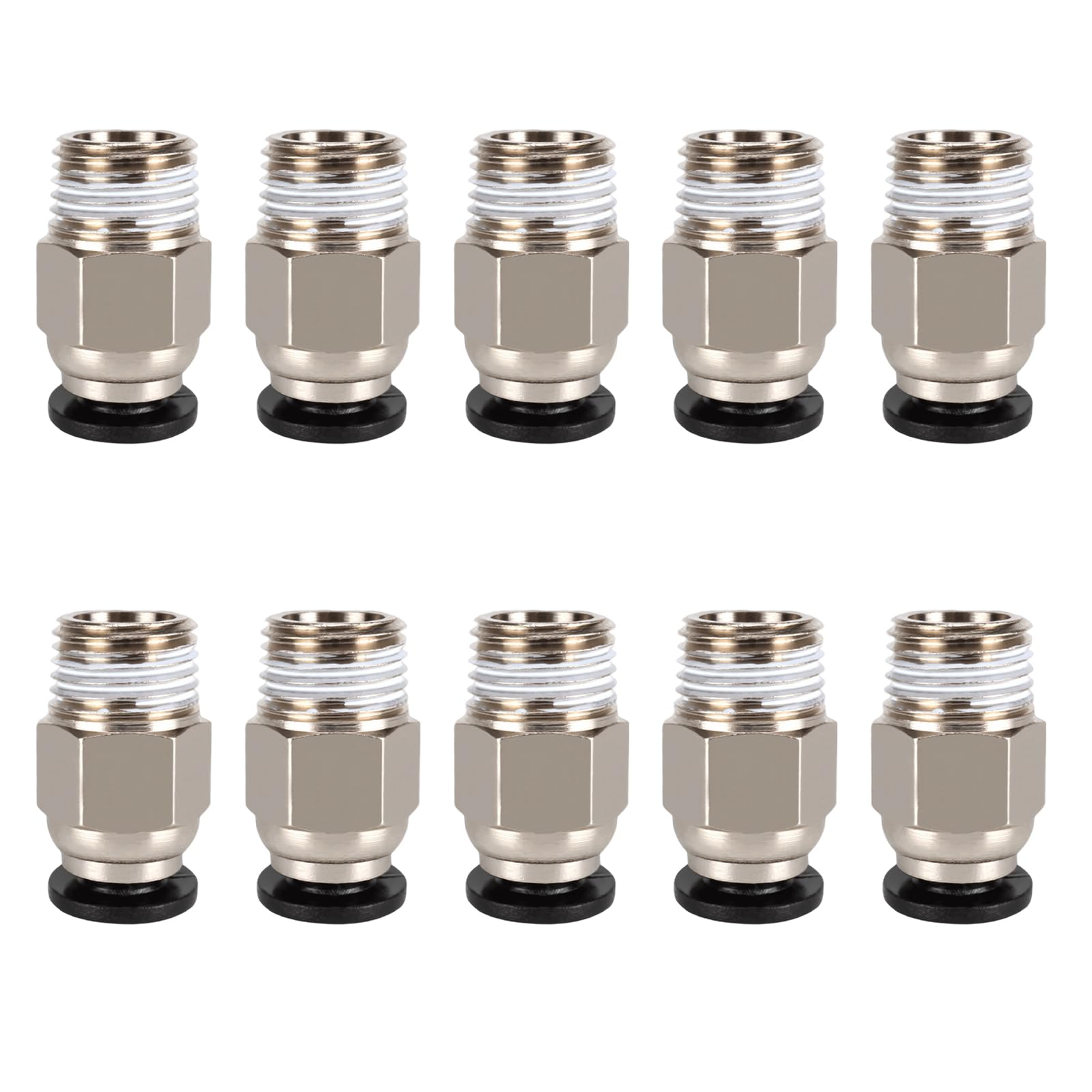 PC4-M10 wtyczka, złącze PC4-M10, złącze pneumatyczne PC4-M10, złącze pneumatyczne PC4-M10, prosta wtyczka pneumatyczna PC4 M10, szybkie złącze do drukarki 3D, 10 sztuk
