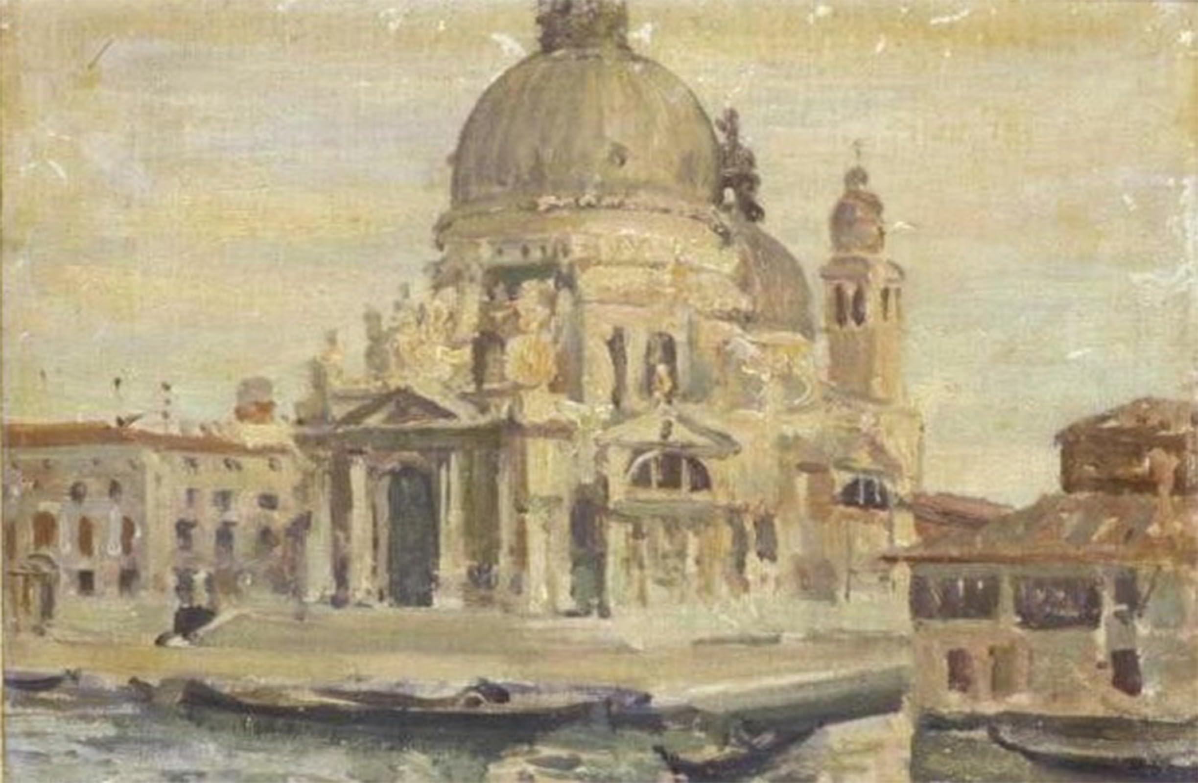 SERENDIPITP Abstract Painting Mural Print Picture Wall Decor Painting La Salute by Jacques Emile Blanche Vintage Wall Artwork for Home Decor 60x90cm