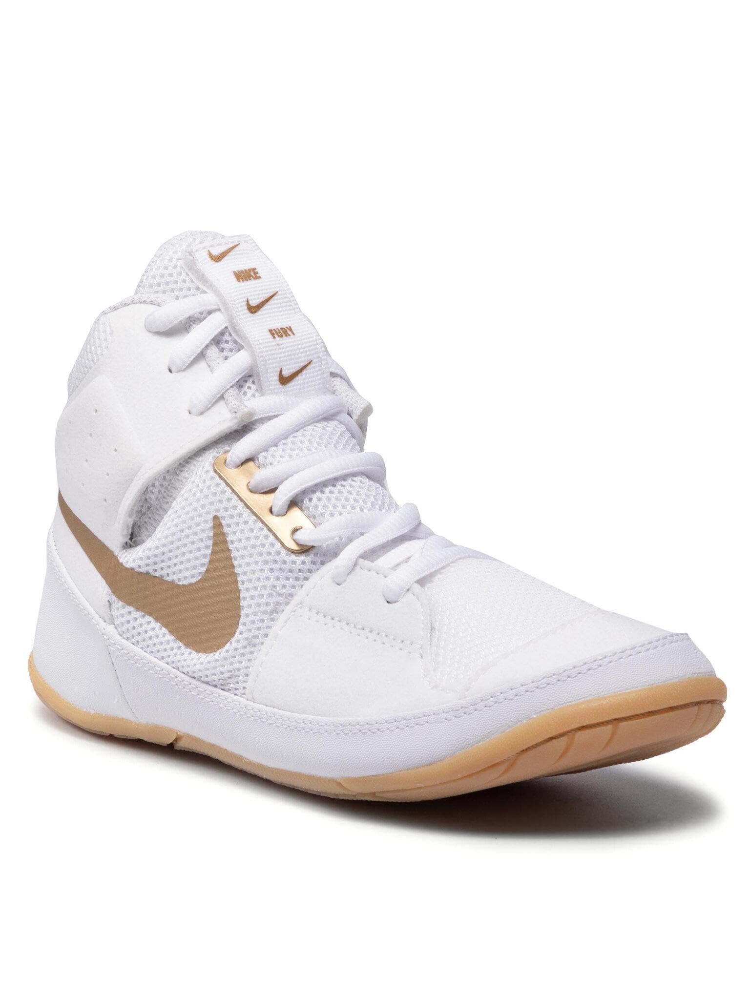Nike Fury Wrestling Boots White/Gold