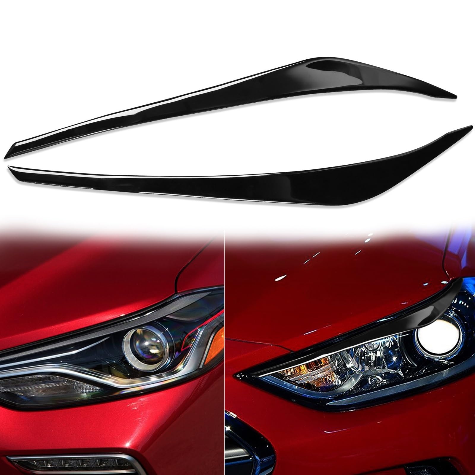 Palpebre per fari Anteriori Auto, per Hyundai, per Elantra 2016 2017 2018 Copertura Rifinitura Decorazione Kit carrozzeria Tuning Faro