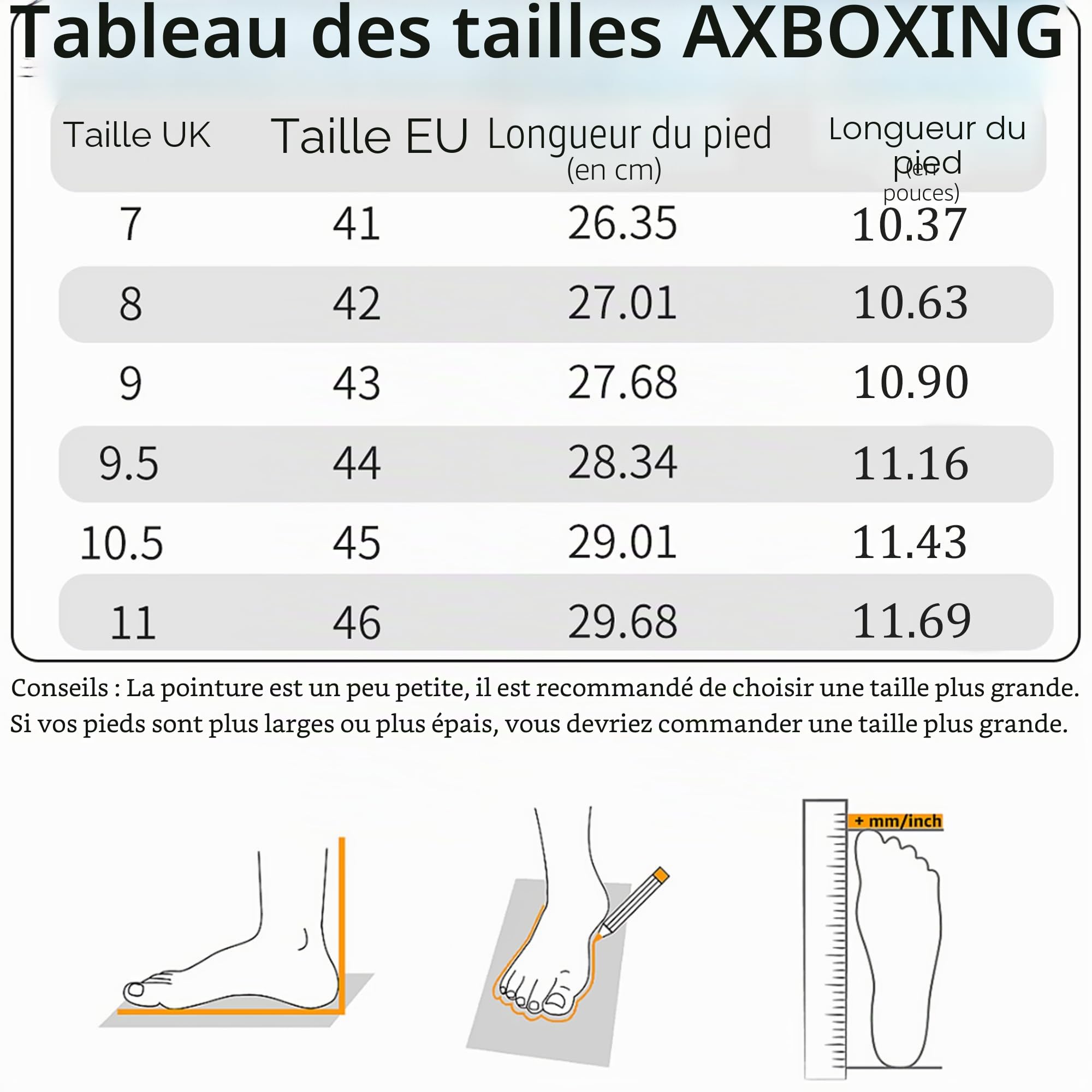 AX BOXING Chaussure Homme Hiver Chaussure Chaude Fourrées Chaussure Neige Extérieur Montantes Chaussure Randonnée Antidérapant Bottine Taille 41-46 EU (Noir, 46 EU)