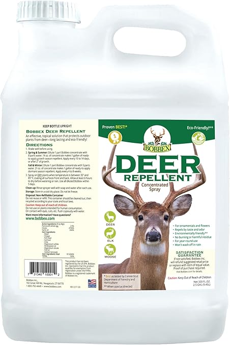 Concentrated Deer Repellent - Bobbex | Deer, Elk, and Moose Deterrent Concentrate (2.5 gal.) YF-43QX-BOCA
