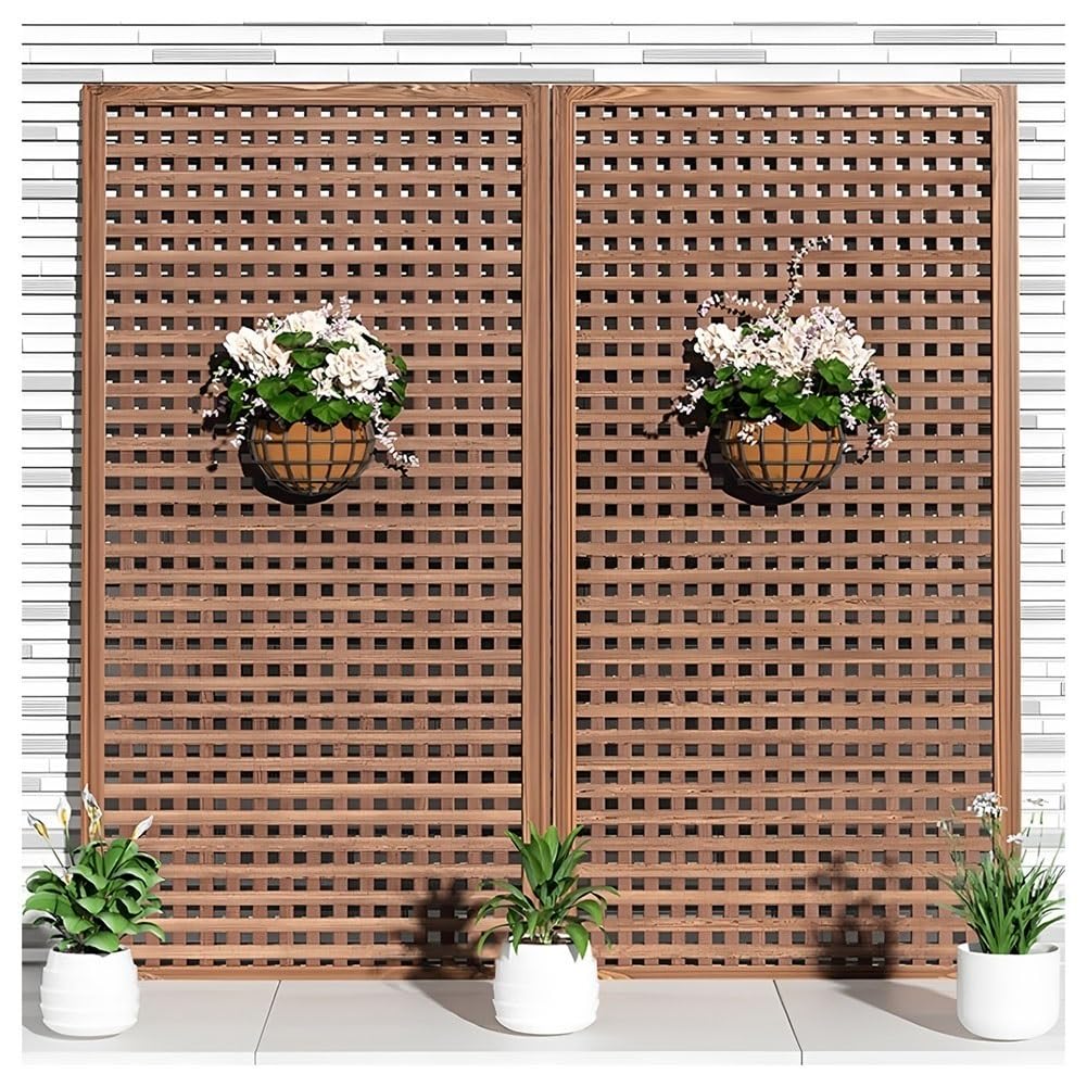 Zfmnoyev Decorative Fences Lattice Panels for Outside Wooden Courtyard, Wall Hanging Large Garden Trellis for Climbing Plants, Decorative Garden Fences(30x90cm)