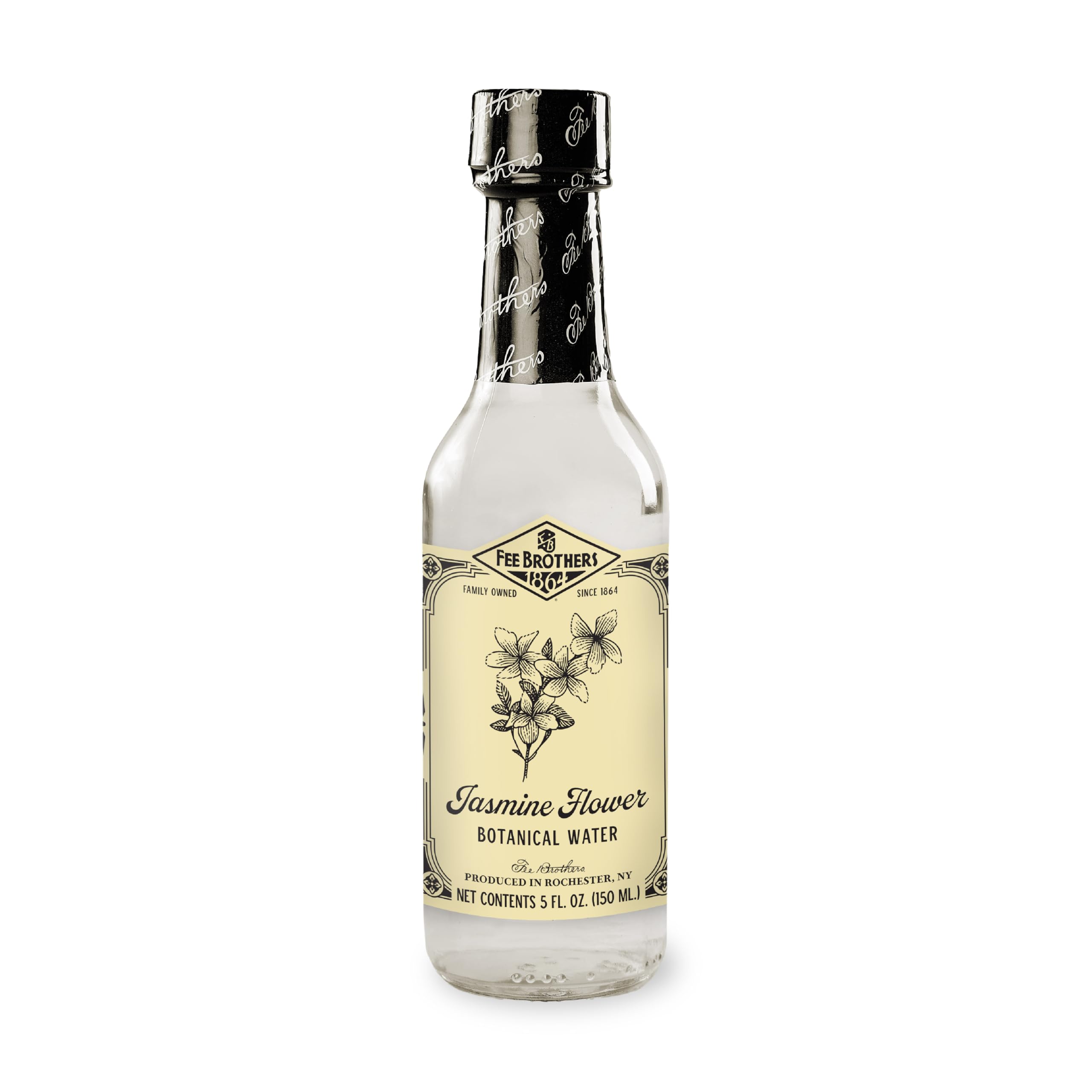 Fee Brothers Jasmine Flower Botanical Water - Cocktail Mixer, Aromatic Spirit and Floral Flavoring Extract, 5 fl oz