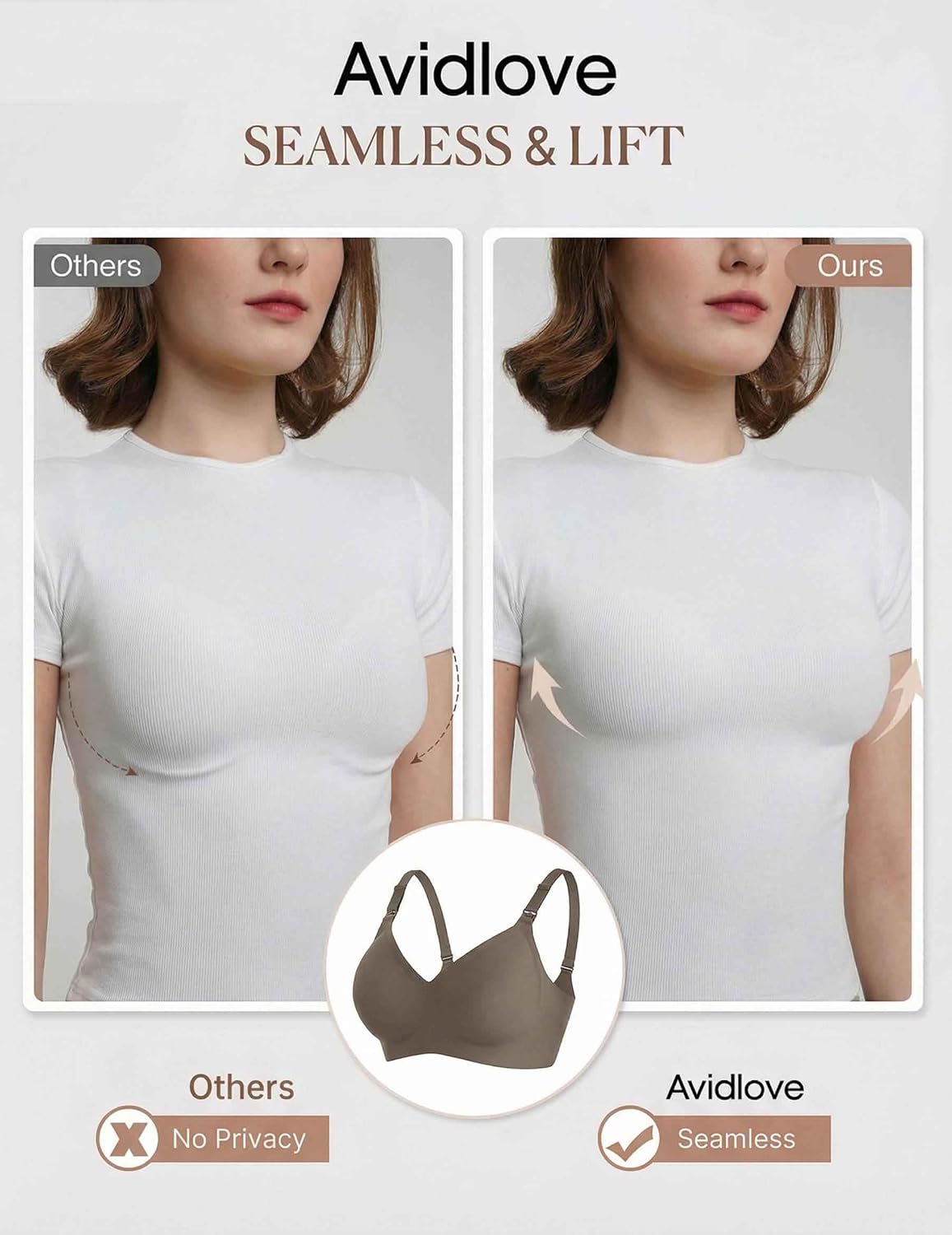Avidlove Women's Seamless Bras Nursing Bras for Breastfeeding Tshirt Everyday Bra - Image 5