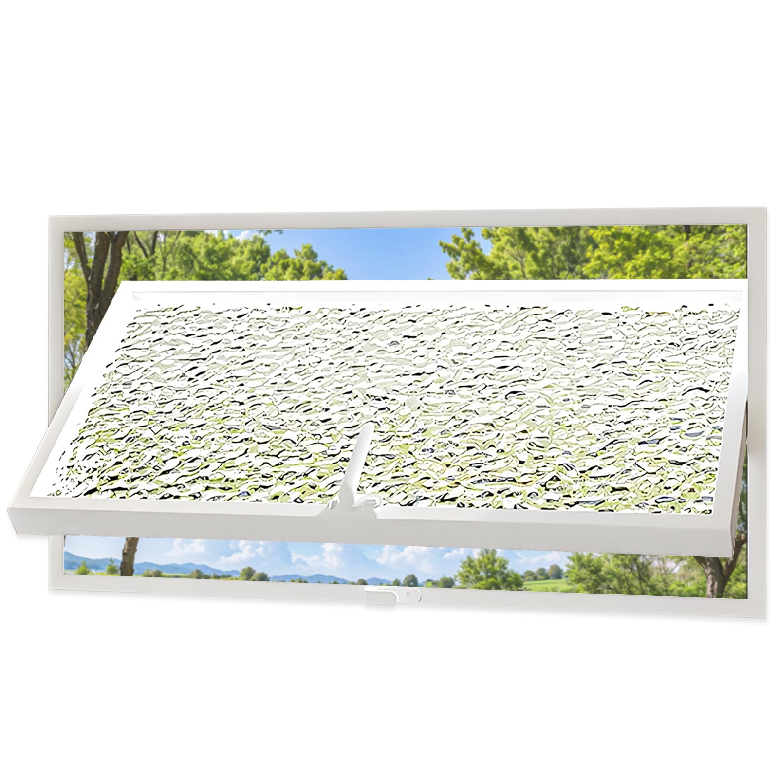 Ventana corrediza de aluminio para baño y sótano de 40 x 12 pulgadas