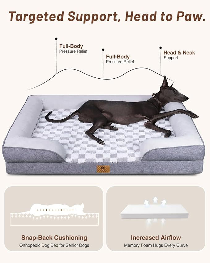 Cama Ortopédica para Perro Mediano Impermeable con Bordes 91 miniatura 2