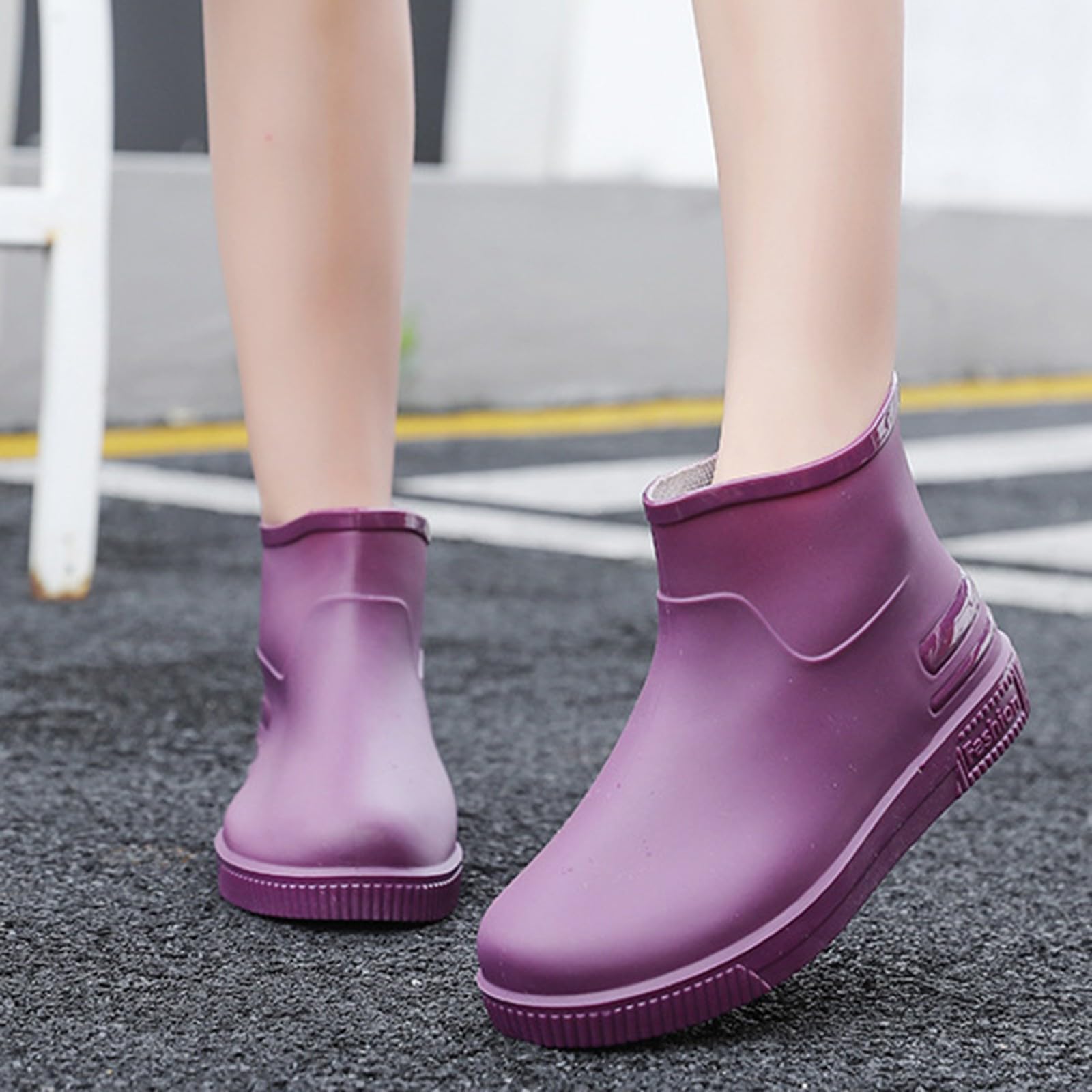 Botas de goma para mujer, botas de lluvia cortas, botines de goma, impermeables, botas de lluvia, antideslizantes, botas de jardín, botines de tobillo, botas de lluvia, botas de lluvia, nieve al aire