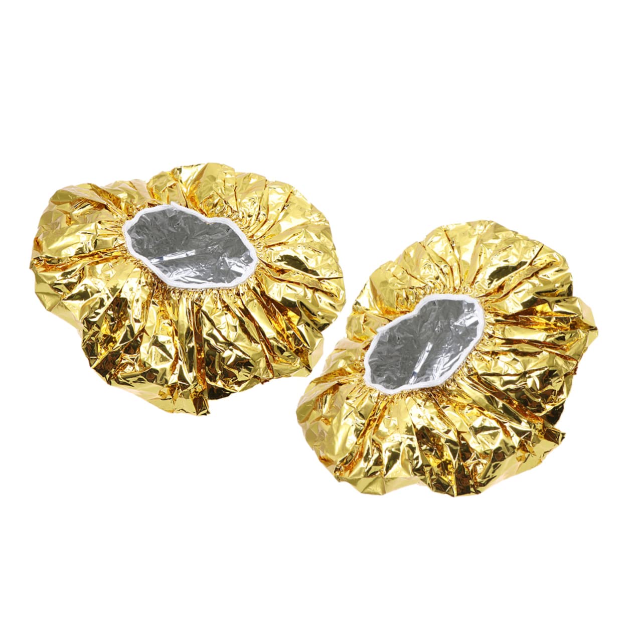 FOMIYES 10pcs Aluminum Foil Hair Caps Heat Insulation Cap for Conditioning Styling Hair Dye Spa One Size Fits All