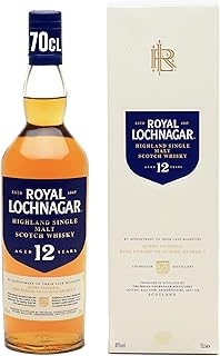 Royal Lochnagar 12 Year Old Highland Single Malt Scotch Whisky | 40% vol | 70cl | Delicate Single Malt Whisky with Notes of Fruit | Wood & Toffee | Scottish Whisky Best Served Neat