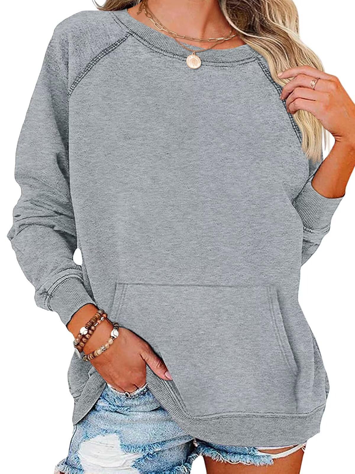 EADINVE Crew Neck with Pockets