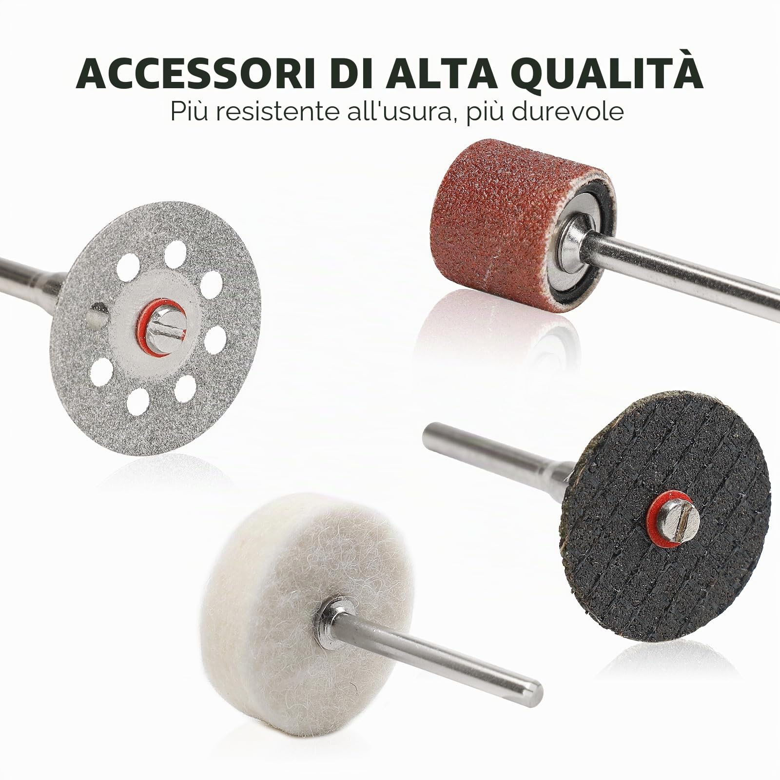 Huepar Tool Mini Trapano 4V MAX Utensile Multifunzione a batteria 51 Accessori Strumenti Rotativi 5 Marce 5000-25000 giri/min