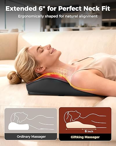 Miniatura 2 de Neck Massager with Heat, Shiatsu Back and Neck Massagers, 3D Deep Tissue Massage Pillow for Back, Shoulder, Leg Pain Relief, Gifts for Mom Dad Wife,