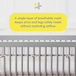 BreathableBaby Breathable Mesh Liner for Full-Size Cribs, Classic 3mm Mesh, Gray Chevron (Size 4FS Covers 3 or 4 Sides)