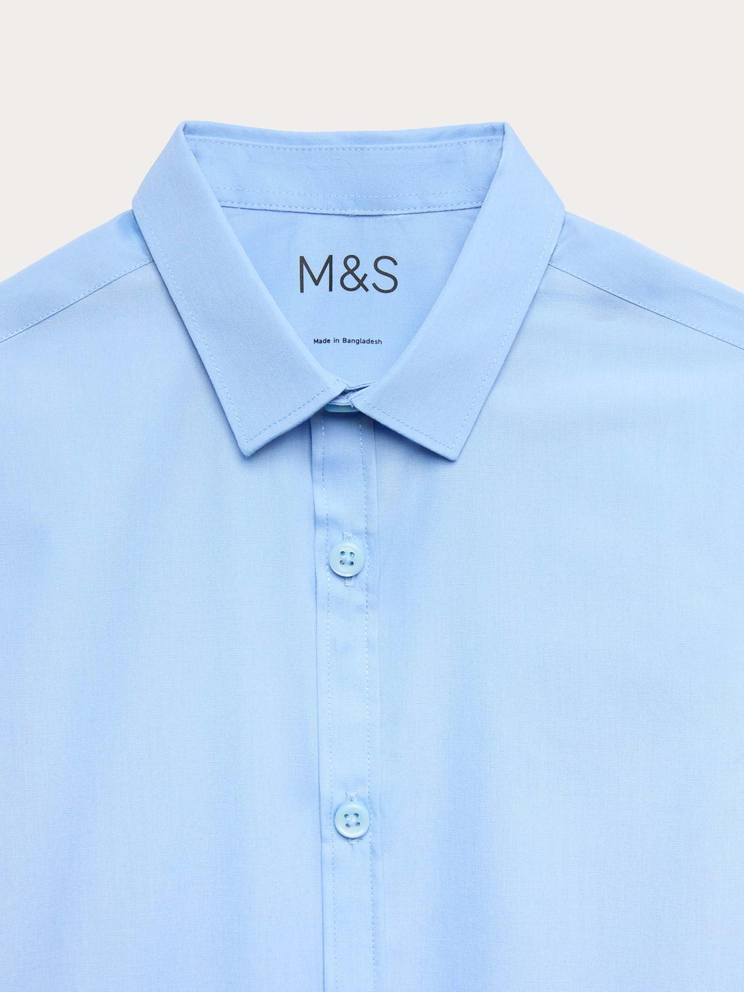 Marks & Spencer Lot de 3 Chemises garçon Coupe Slim Repassage Facile, idéales pour l’école (du 2 au 16 Ans)