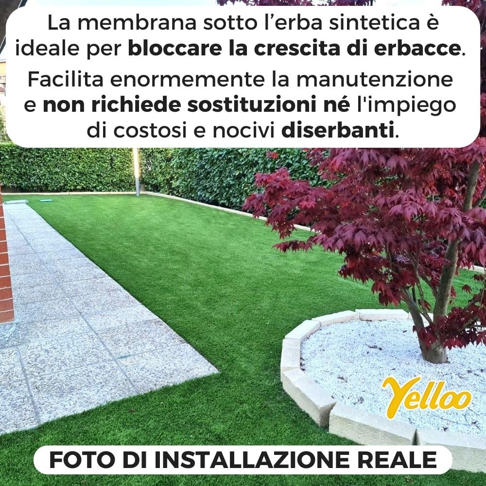Prato Sintetico Per Esterno Yelloo - Kit Campione 20-50 Mm | Erba Artificiale Calpestabile - Foto 8
