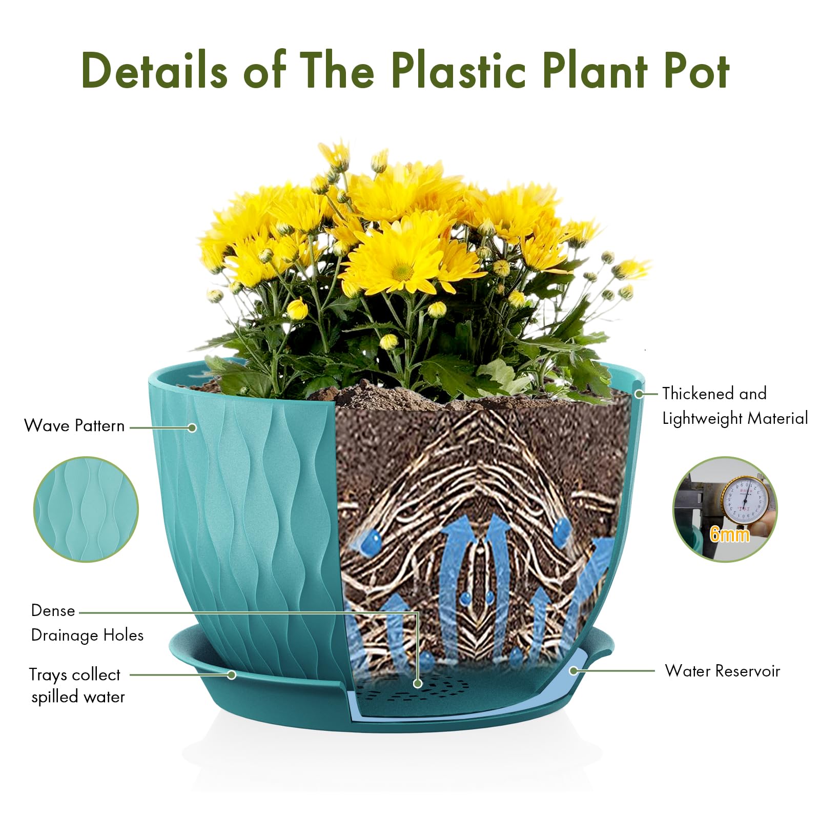 Form Plastic Plantenpot - kunststof - antraciet - D30 x H32 cm | Leen Bakker