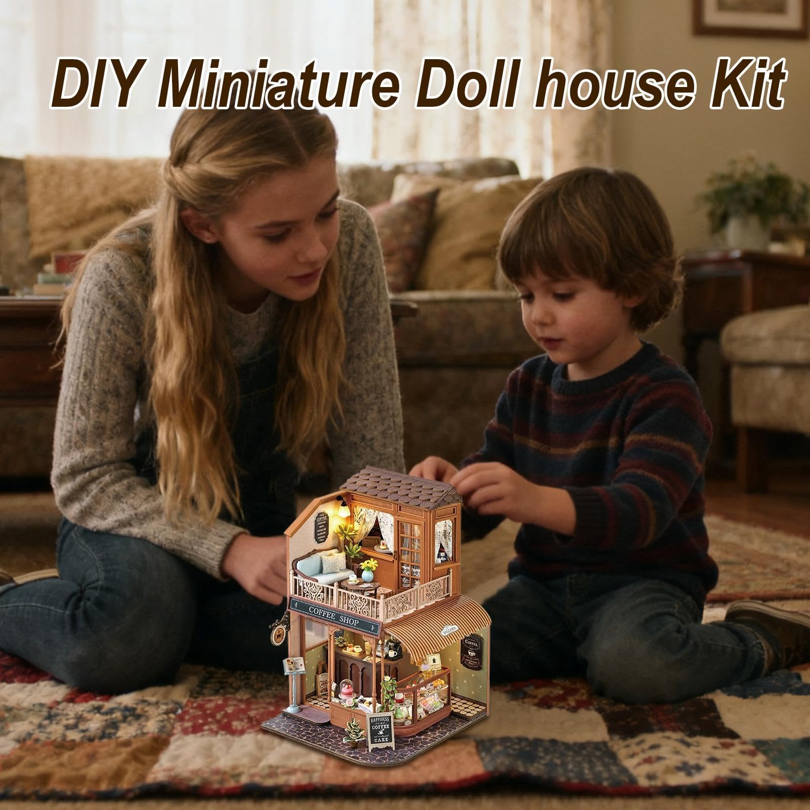 Miniature House Kit - Wooden Craft for Teens & Families