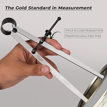 454-10 Flat Leg Inside Calipers 10 Precision Internal Measuring Tool Spring-Type Caliper for Woodworking, Metalworking, and Machining Applications