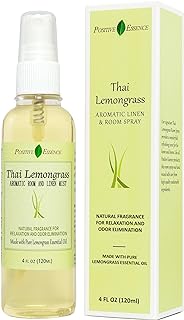 Thai Lemongrass Linen and Room Spray, Natural Air Freshener Made with Pure Lemongrass Essential Oil, Bathroom Air Freshener or Calming Pillow Spray