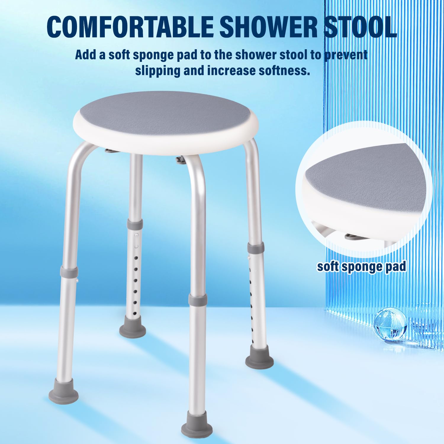 Sillas de bañera FSA/HSA para bañeras, asiento de baño ajustable, silla de ducha compatible con el baño, taburete para ancianos y discapacitados, silla de ducha para ducha interior