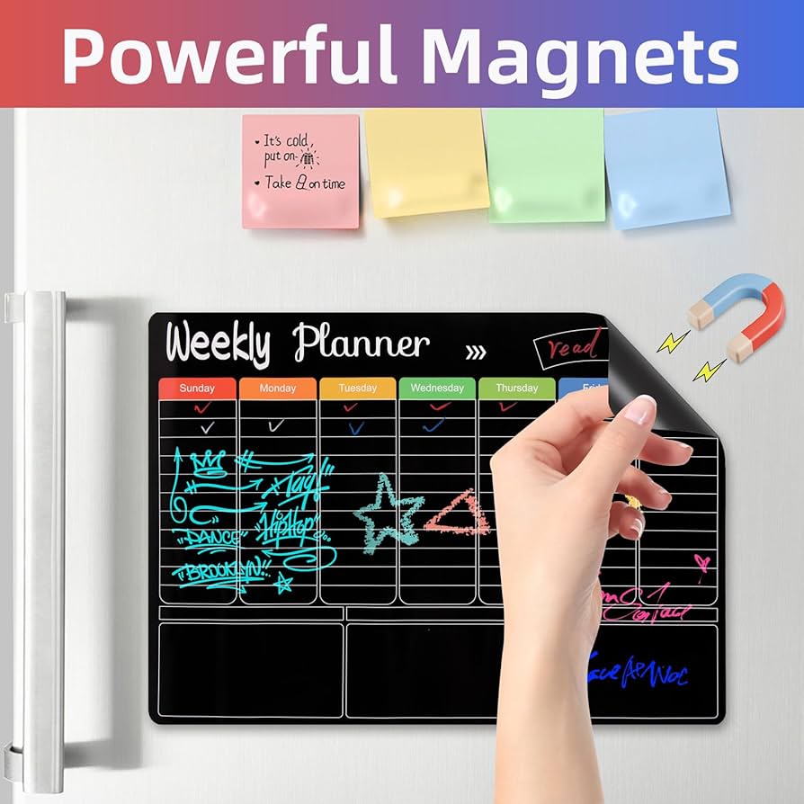 Amazon.com : Magnetic Monthly & Weekly & Daily Chalkboard