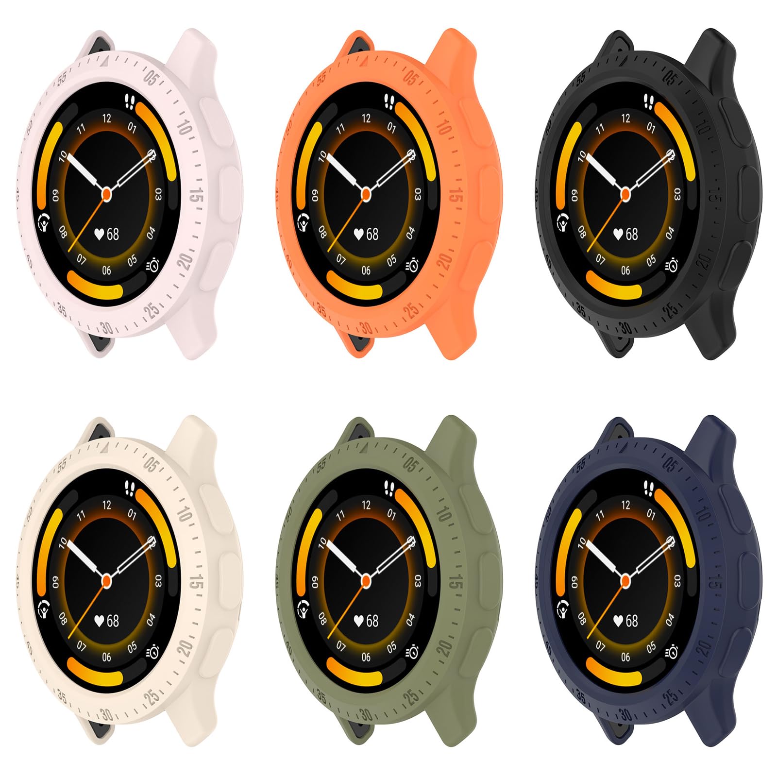 LOKEKE Etui ochronne kompatybilne z Garmin Venu 3, pokrowiec ochronny z TPU kompatybilny z Garmin Venu 3 (3 czarny)