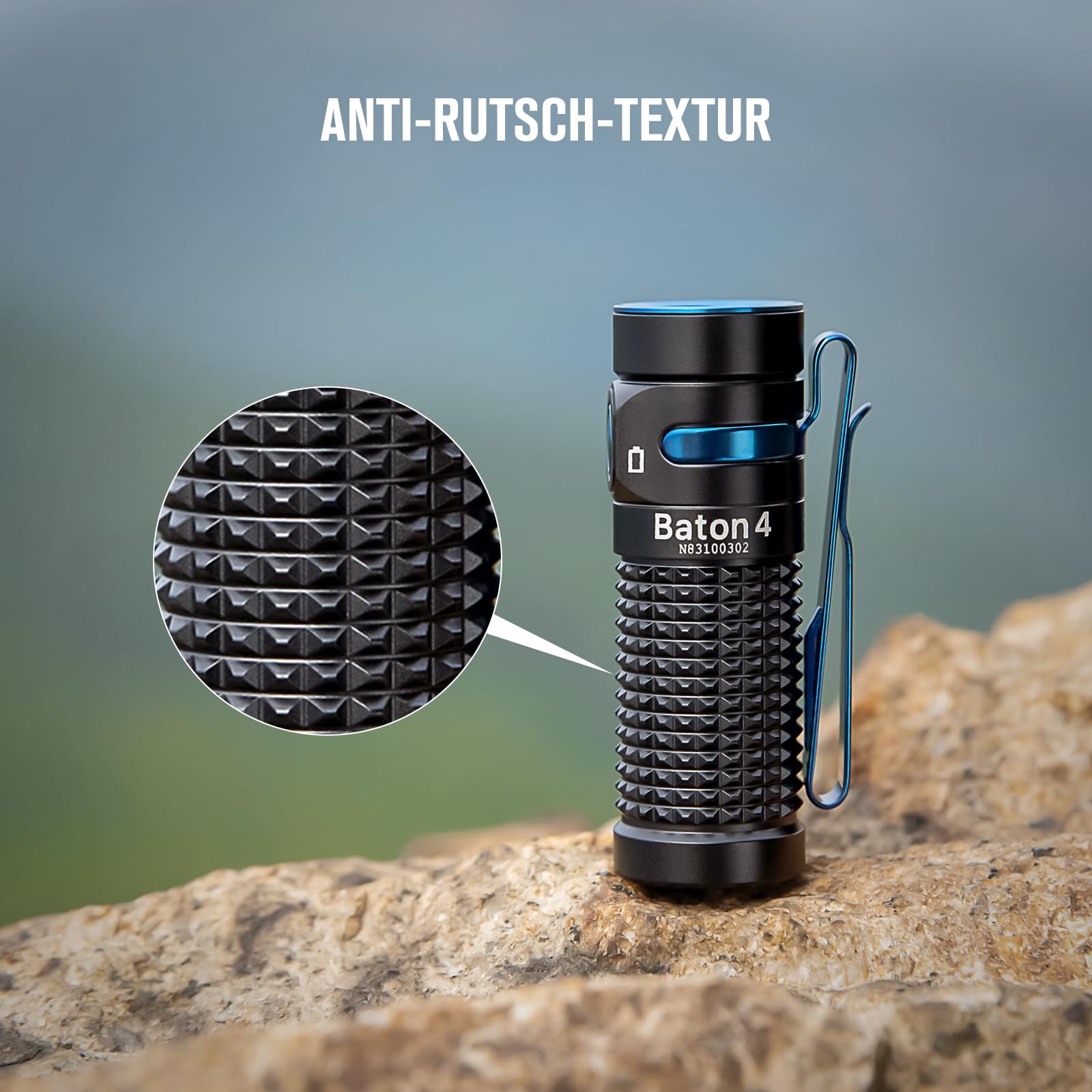 OLIGHT Baton 4 LED Kleine Taschenlampe Wiederaufladbare für Alltag