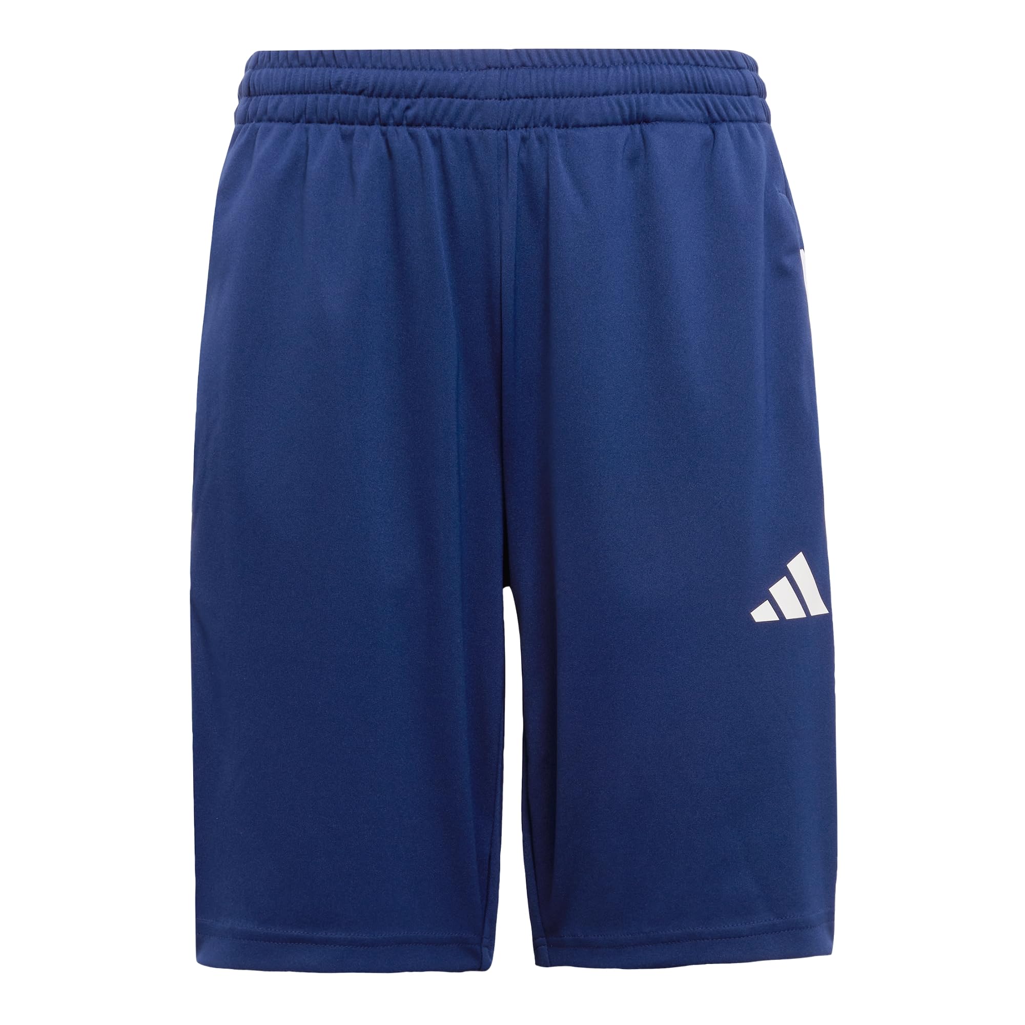 adidas Unisex Kids Train Essentials 3-Stripes Short Shorts, Dark Blue/White, 7-8 Years