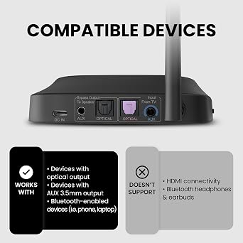 Avantree Quartet 2 Bluetooth-Compatible Wireless Group Listening Bundle: 4 Headphones & 1 Transmitter + 4 Add-On Headphones, No Lip-Sync Delays, Perfect for TV, Silent Discos, and More