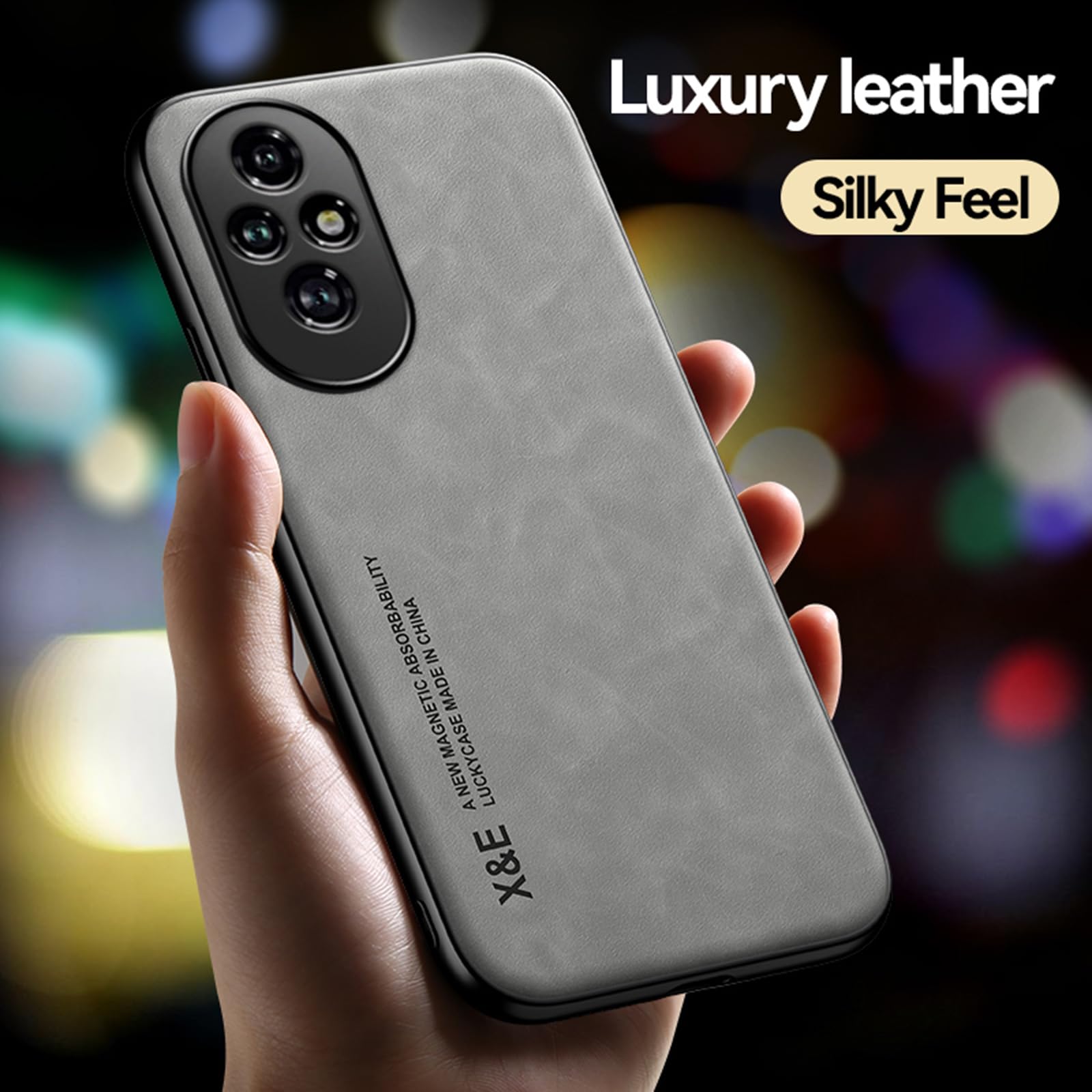 TIANCI Cover per Honor 200 Case Texture Antiscivolo e Antiurto [Pelle PU