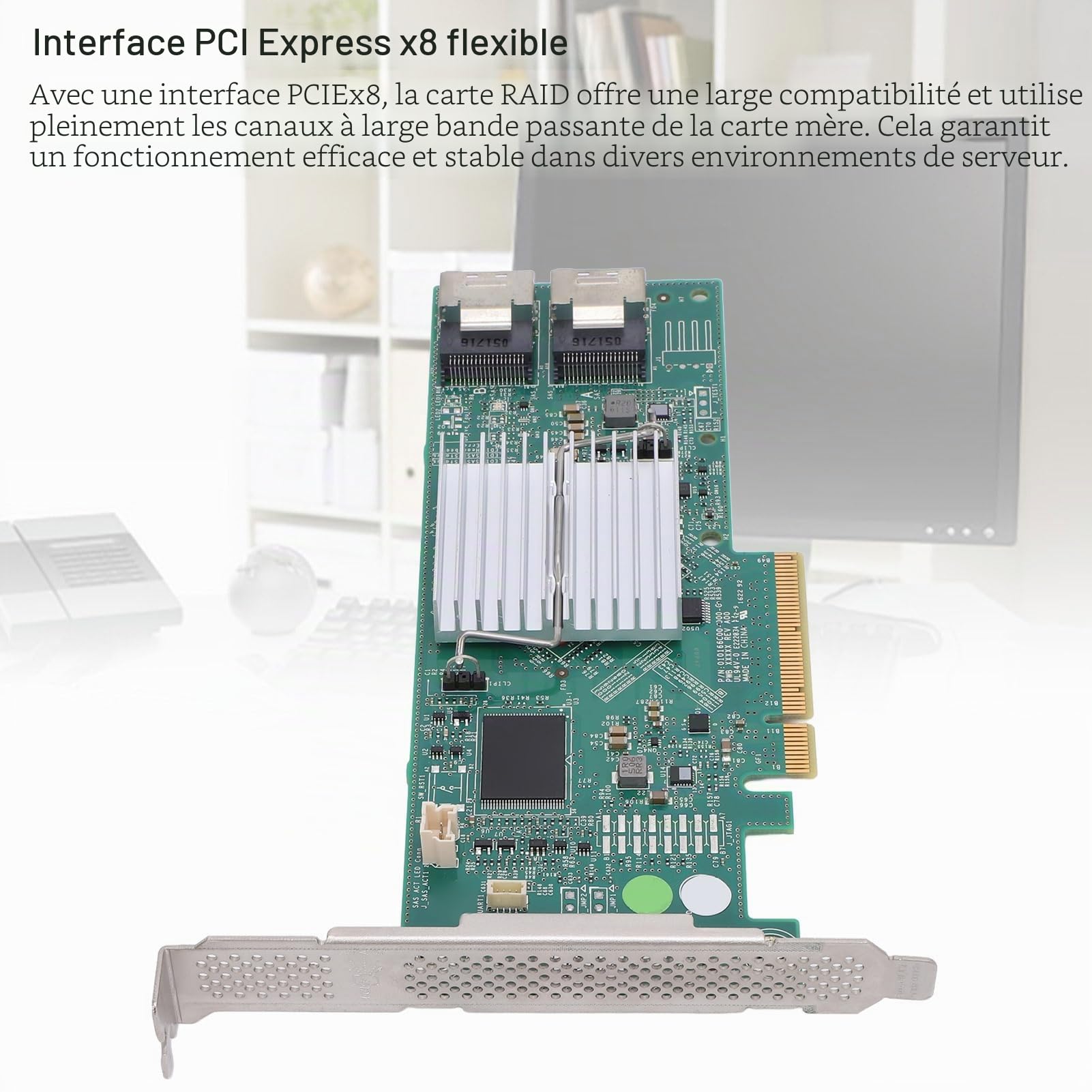 Carte Contrôleur Raid IR H310, Carte Réseau SAS PCI Express X8 6 Go/s pour Système Serveur