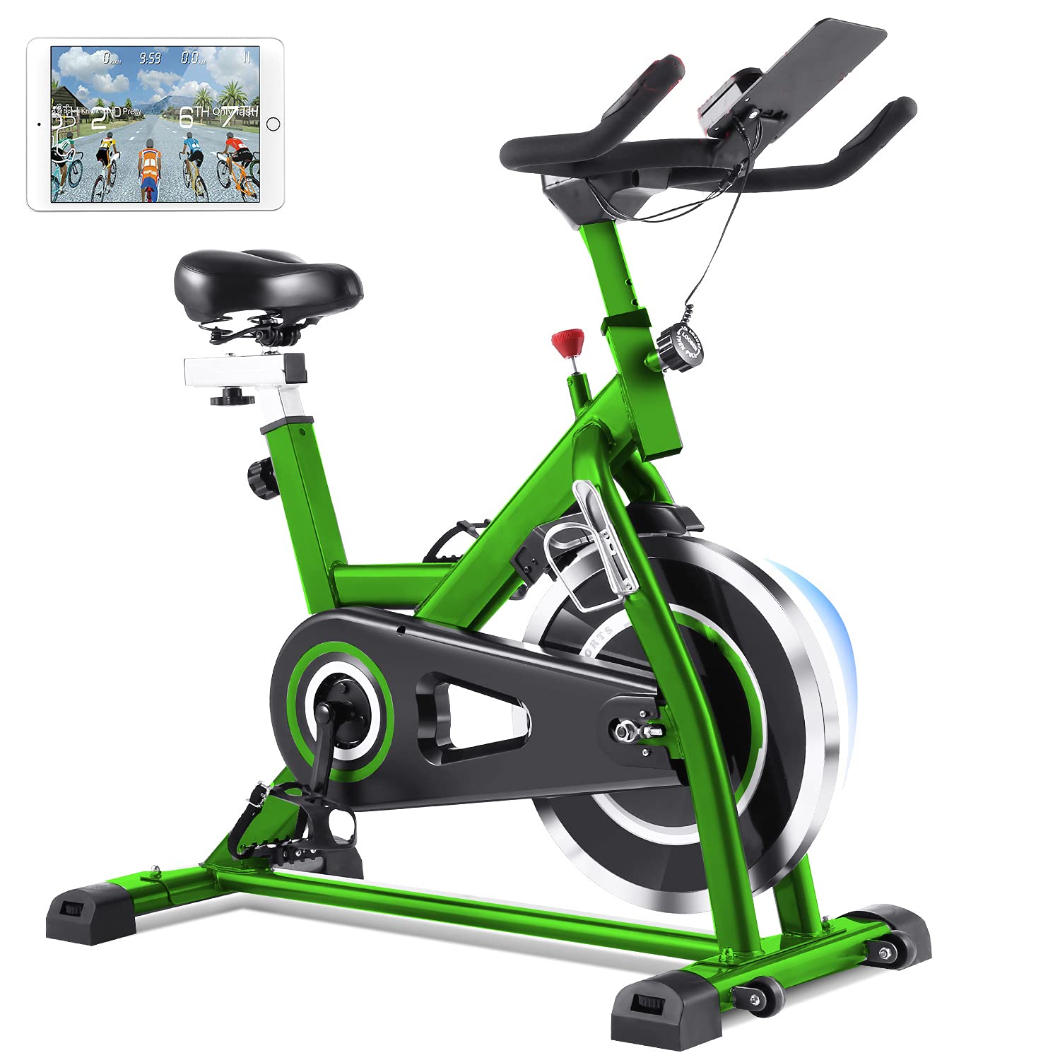 ANCHEER Indoor Cycling Fitnessbike, Ergometer Testsieger Hometrainer, Heimtrainer  Fahrrad, Stufenlose Widerstandseinstellung mit groes Trgheitsschwungrad  Benutzergewicht : Amazon.de: Sport & Freizeit
