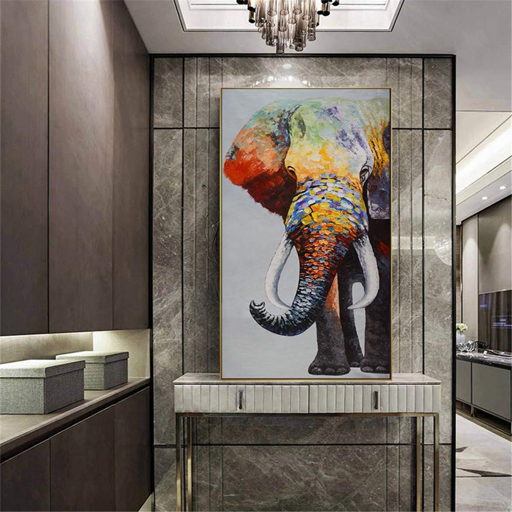 Broderie diamant grand format éléphant pour illuminer votre salon avec un kit 5D DIY