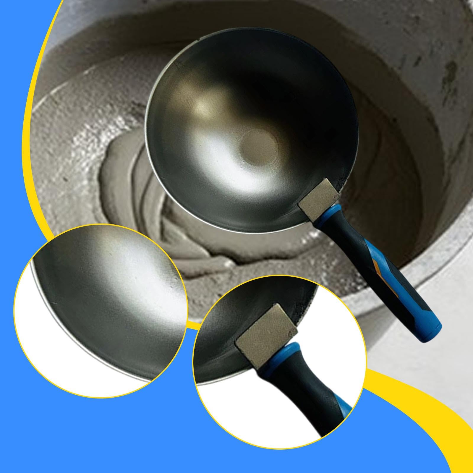 LOVIVER Secchio per cemento paletta attrezzo per stucco cucchiaio per acqua mestolo per intonaco e muratura