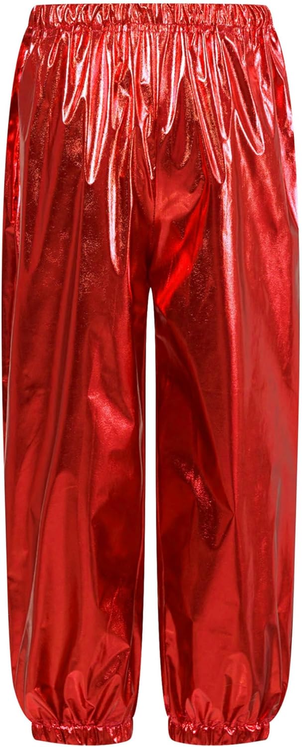 Fldy Glanzende metallic broek voor meisjes en jongens