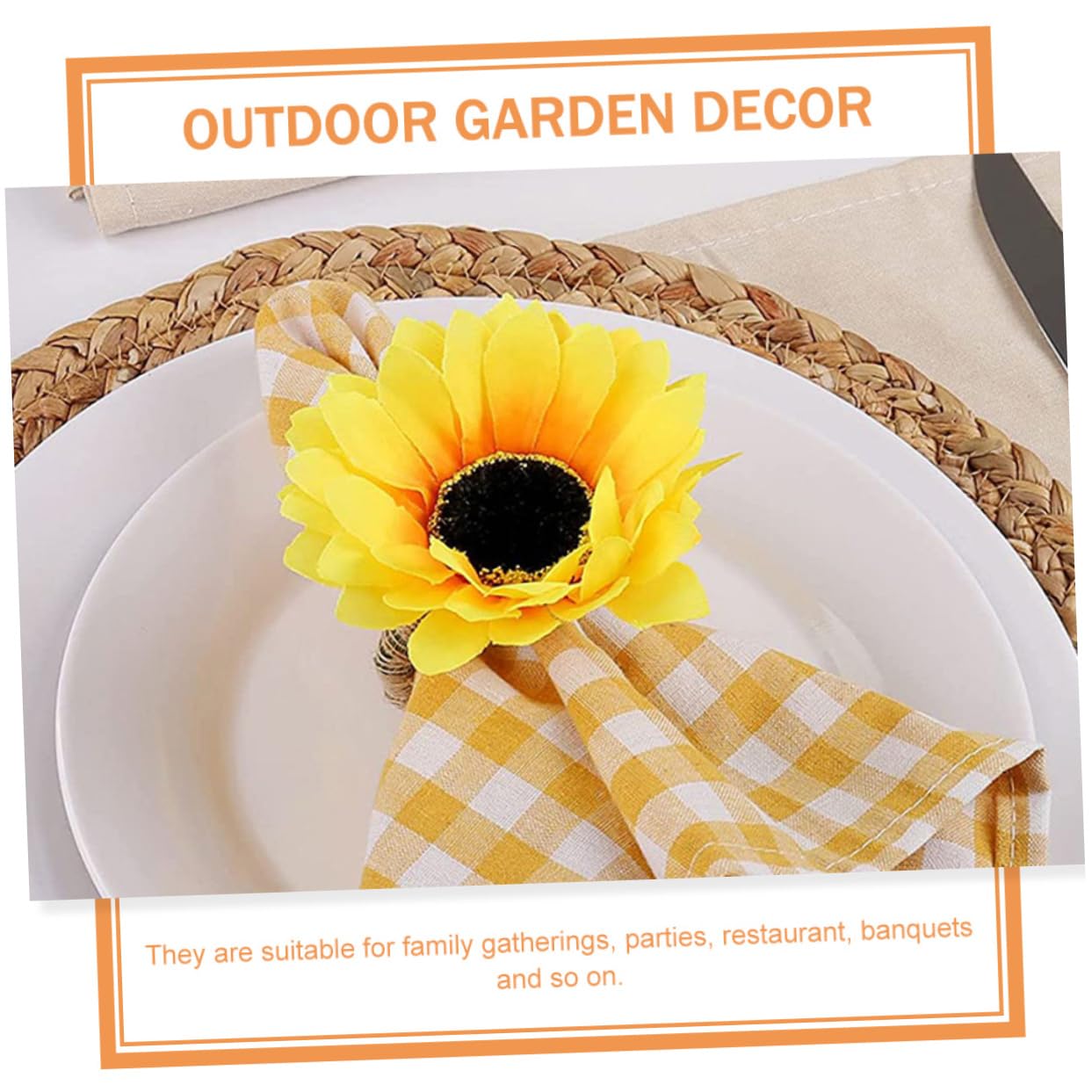 IMIKEYA 30stücke Sonnenblumen Serviettenringe Künstliche Sonnenblumen Dekoration Langlebige Serviettenhalter Für Partys Hochzeiten Und Festlichkeiten Einfach Zu Reinigen Und