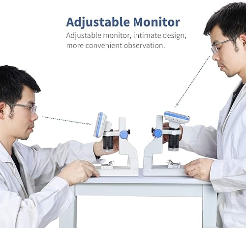 Miniatura 3 de Andonstar AD205 USB LCD moneda microscopio digital para niños 200X aumento zoom 5 pulgadas pantalla laboratorio cámara de mano con diapositivas de